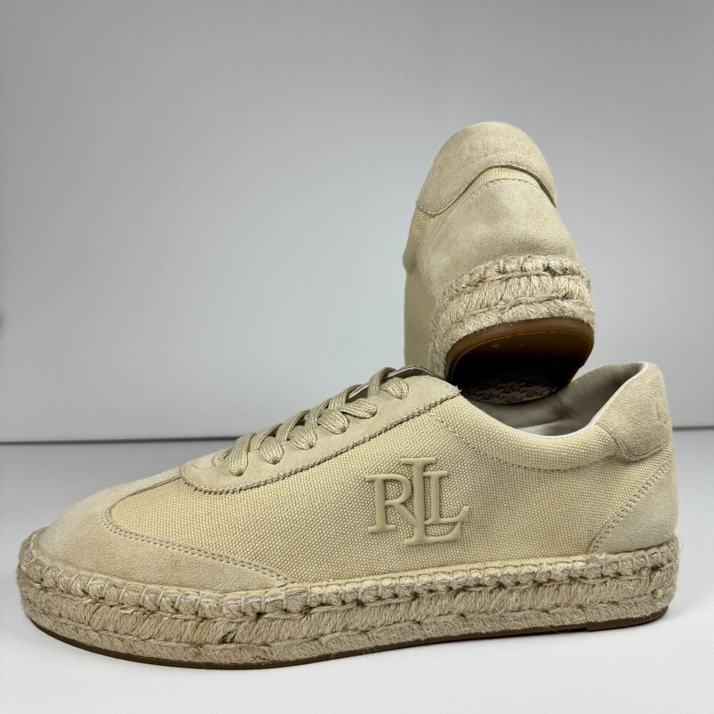 Lauren Ralph Lauren Luize Canvas and Suede Espadrille Sneakers Women’s Sz 9.5 M